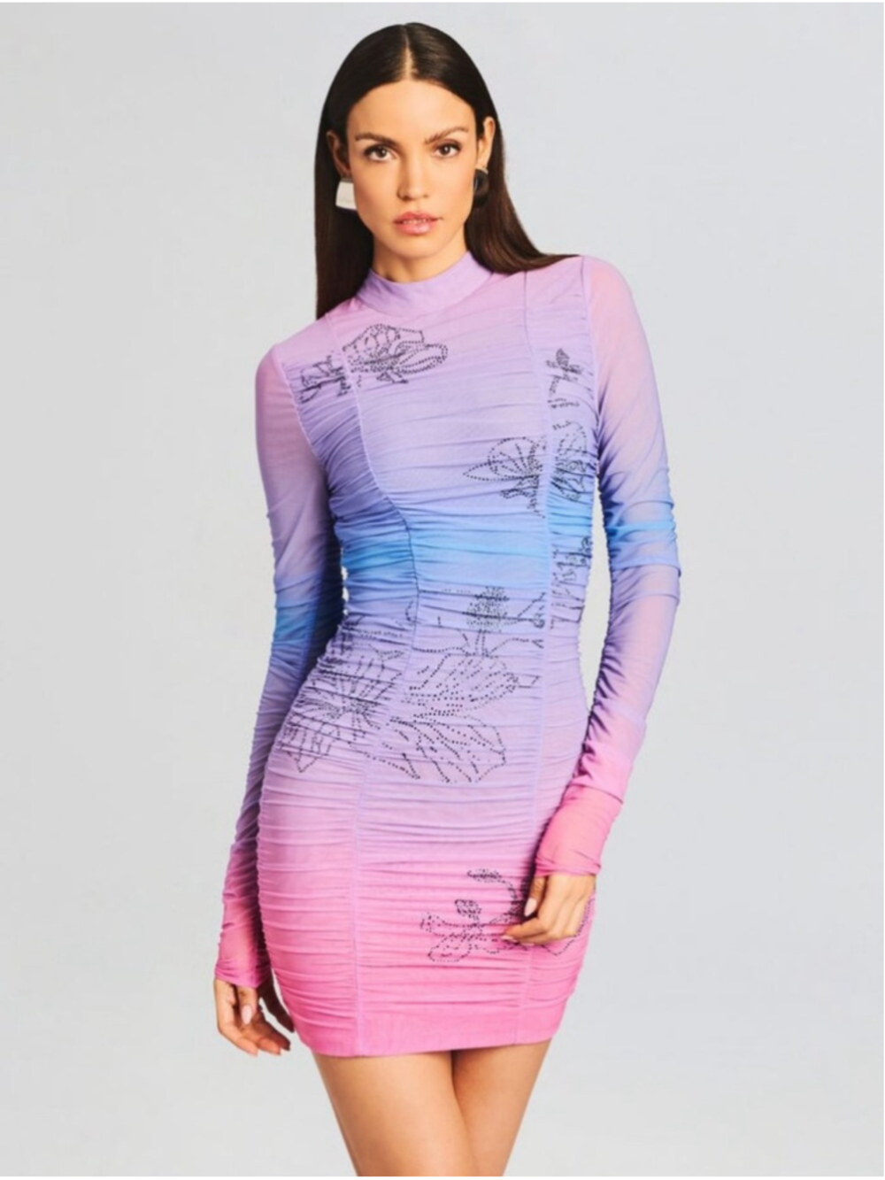 NWT $498 RETROFETE ROCOCO SAND Blake Short Dress Pink Purple Small